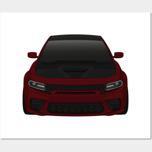 Charger Widebody Octane-red + black Posters and Art